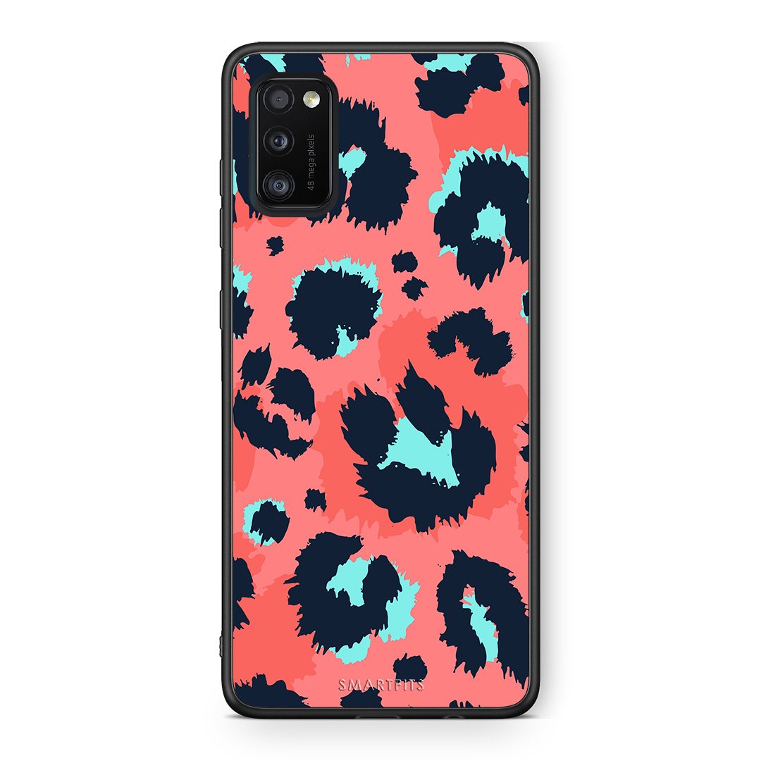 22 - Samsung A41  Pink Leopard Animal case, cover, bumper