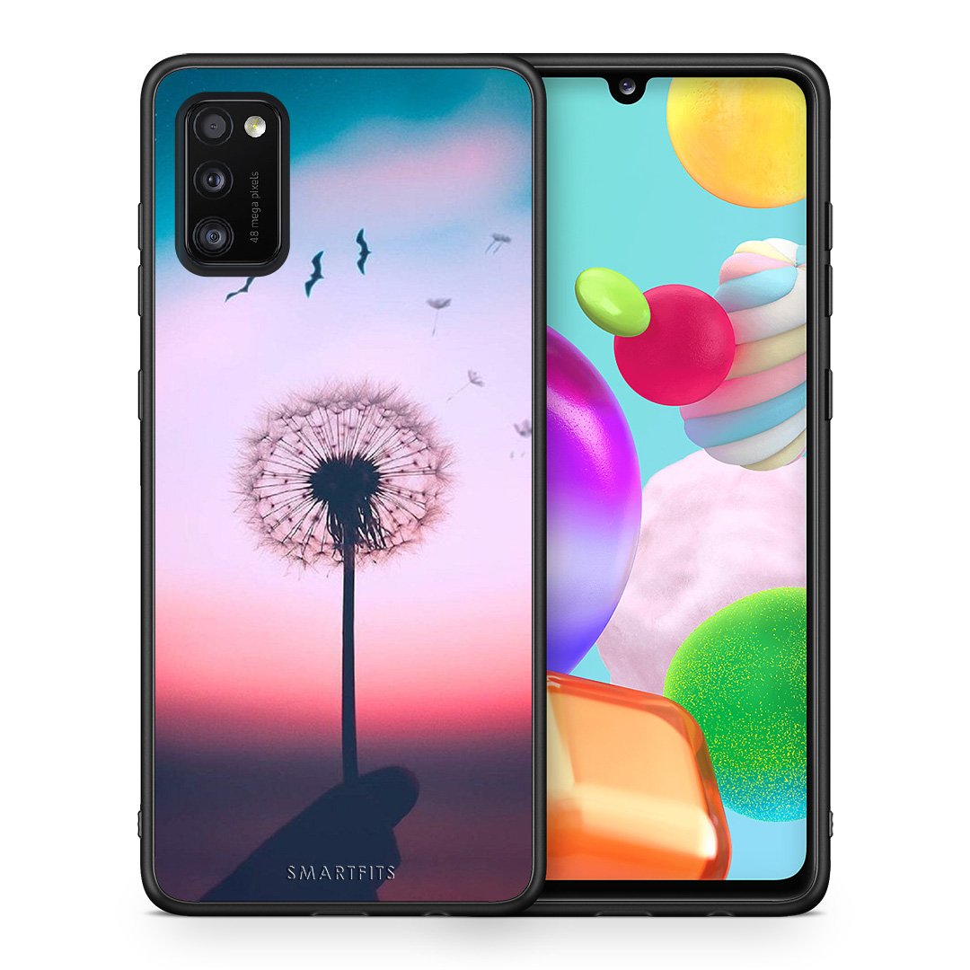 Θήκη Samsung A41 Wish Boho από τη Smartfits με σχέδιο στο πίσω μέρος και μαύρο περίβλημα | Samsung A41 Wish Boho case with colorful back and black bezels