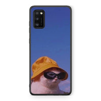 Thumbnail for Samsung A41 Cat Diva θήκη από τη Smartfits με σχέδιο στο πίσω μέρος και μαύρο περίβλημα | Smartphone case with colorful back and black bezels by Smartfits