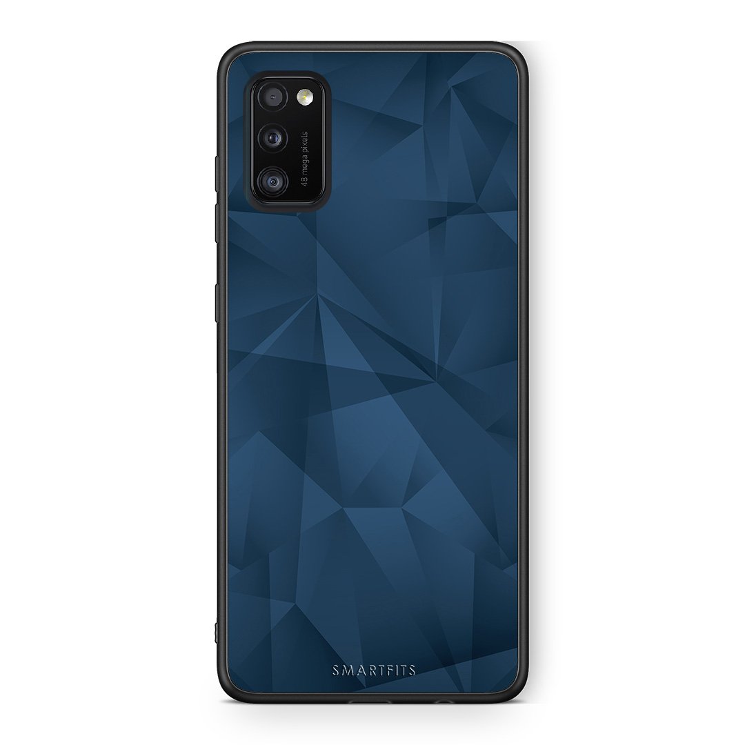 39 - Samsung A41  Blue Abstract Geometric case, cover, bumper