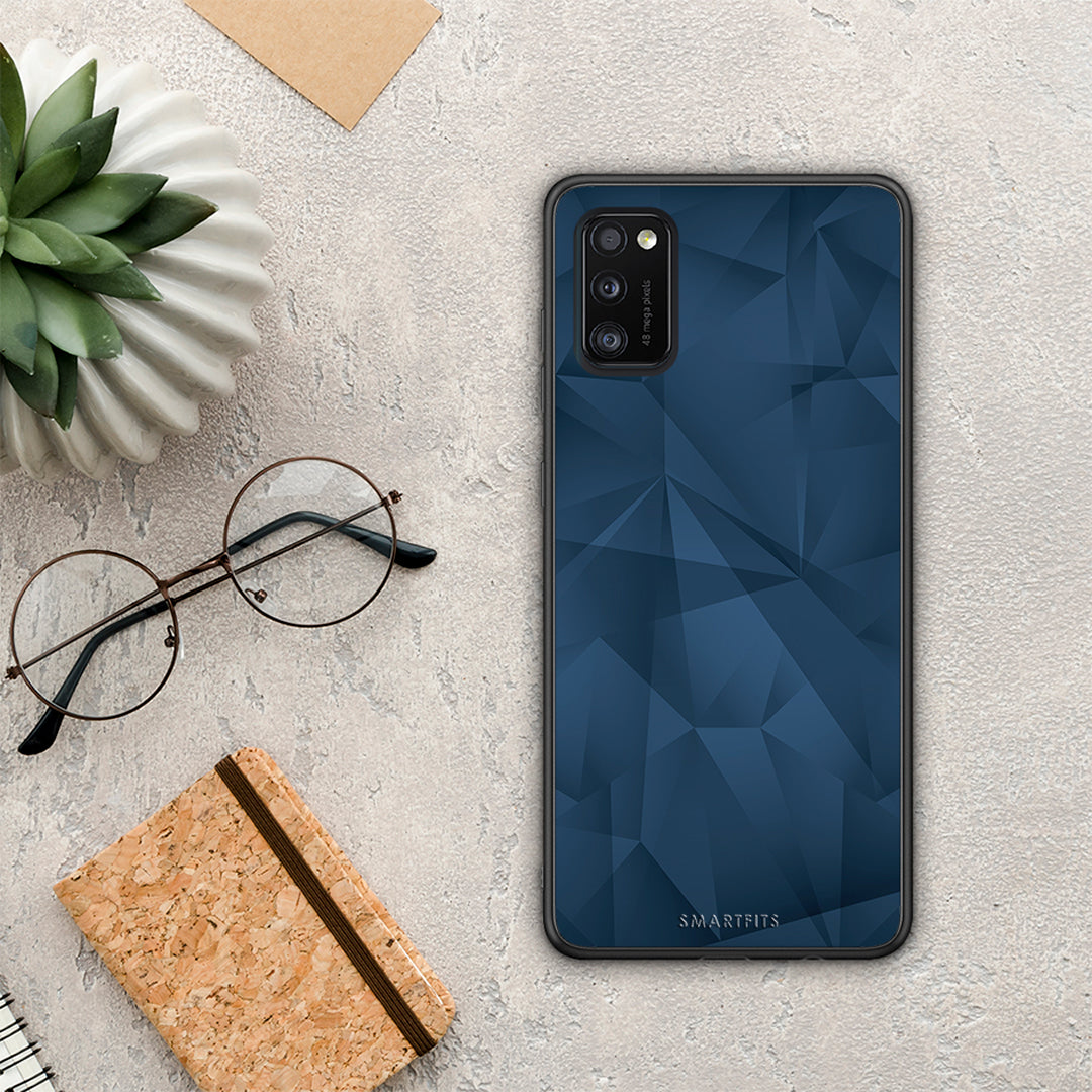 Geometric Blue Abstract - Samsung Galaxy A41 case