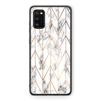 Thumbnail for 44 - Samsung A41  Gold Geometric Marble case, cover, bumper