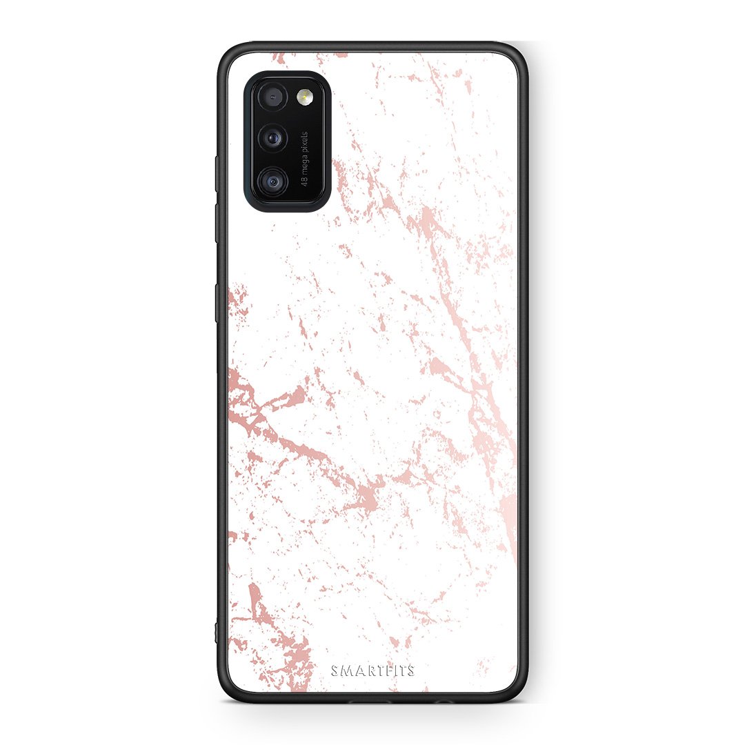 116 - Samsung A41  Pink Splash Marble case, cover, bumper
