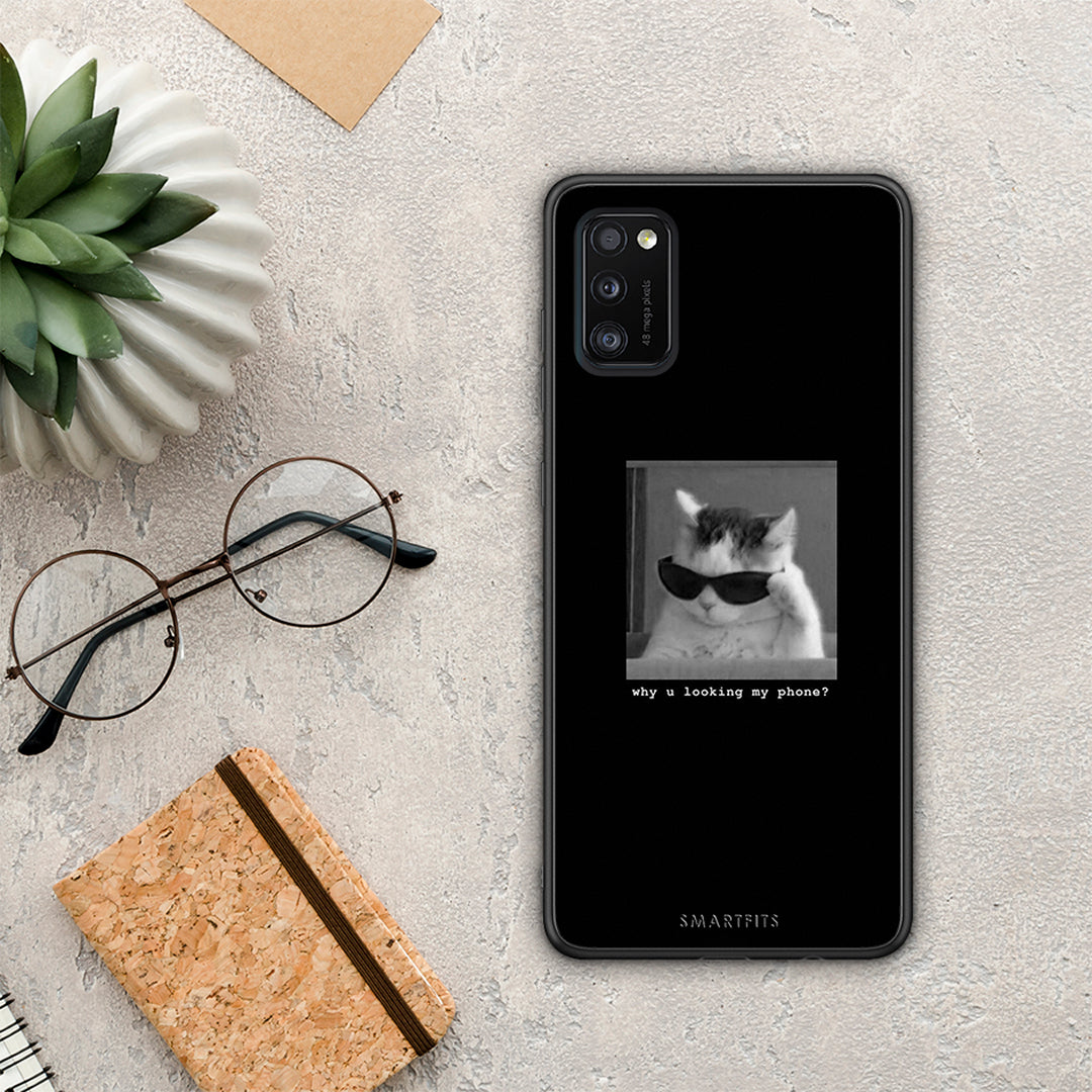 Meme Cat - Samsung Galaxy A41 case