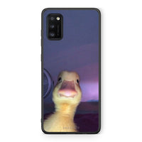 Thumbnail for Samsung A41 Meme Duck θήκη από τη Smartfits με σχέδιο στο πίσω μέρος και μαύρο περίβλημα | Smartphone case with colorful back and black bezels by Smartfits