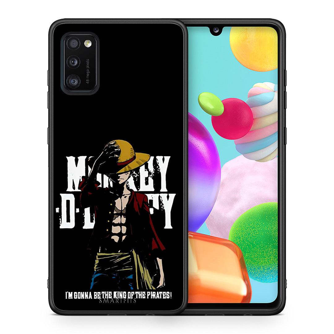 Θήκη Samsung A41 Pirate King από τη Smartfits με σχέδιο στο πίσω μέρος και μαύρο περίβλημα | Samsung A41 Pirate King case with colorful back and black bezels