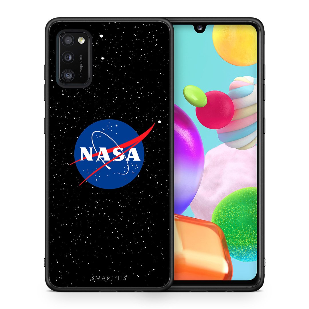 Θήκη Samsung A41 NASA PopArt από τη Smartfits με σχέδιο στο πίσω μέρος και μαύρο περίβλημα | Samsung A41 NASA PopArt case with colorful back and black bezels