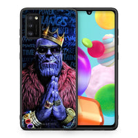 Thumbnail for Θήκη Samsung A41 Thanos PopArt από τη Smartfits με σχέδιο στο πίσω μέρος και μαύρο περίβλημα | Samsung A41 Thanos PopArt case with colorful back and black bezels