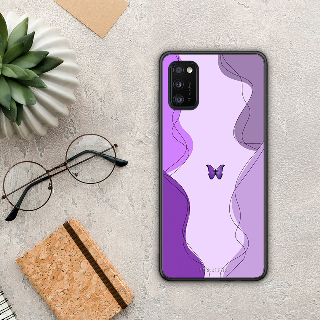 Purple Mariposa - Samsung Galaxy A41 case