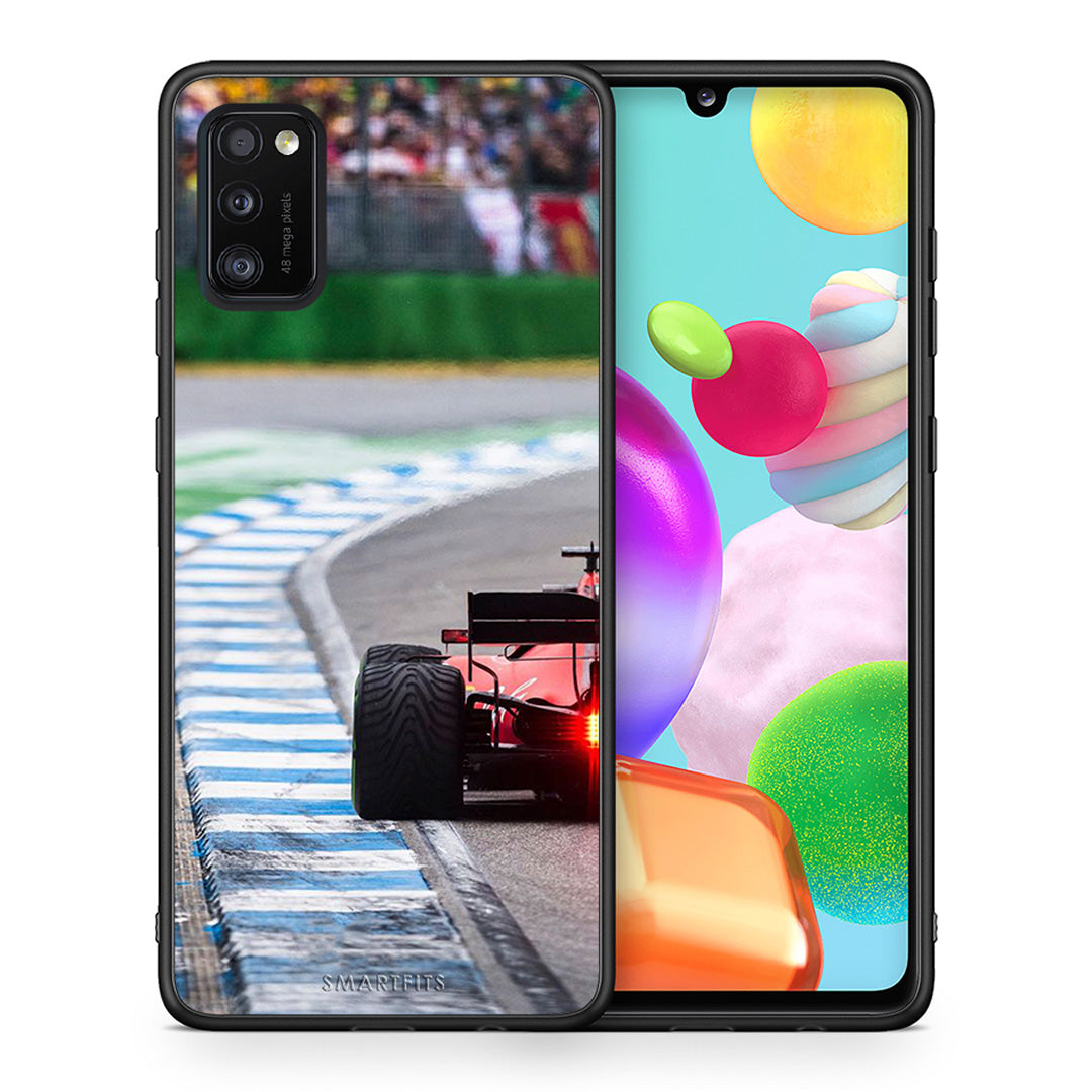 Θήκη Samsung A41 Racing Vibes από τη Smartfits με σχέδιο στο πίσω μέρος και μαύρο περίβλημα | Samsung A41 Racing Vibes case with colorful back and black bezels