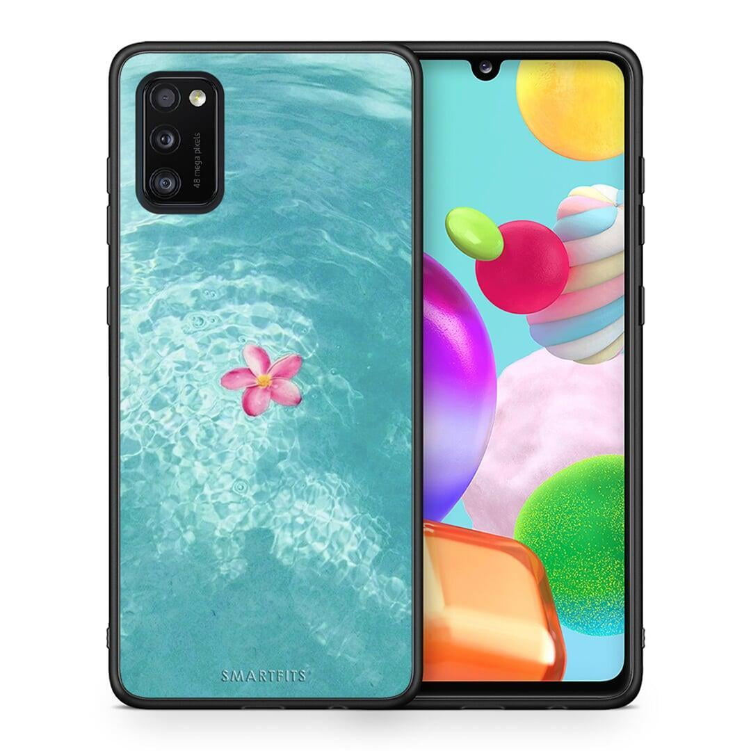 Θήκη Samsung A41 Water Flower από τη Smartfits με σχέδιο στο πίσω μέρος και μαύρο περίβλημα | Samsung A41 Water Flower case with colorful back and black bezels