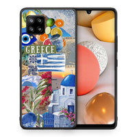 Thumbnail for Θήκη Samsung Galaxy A42 All Greek από τη Smartfits με σχέδιο στο πίσω μέρος και μαύρο περίβλημα | Samsung Galaxy A42 All Greek case with colorful back and black bezels