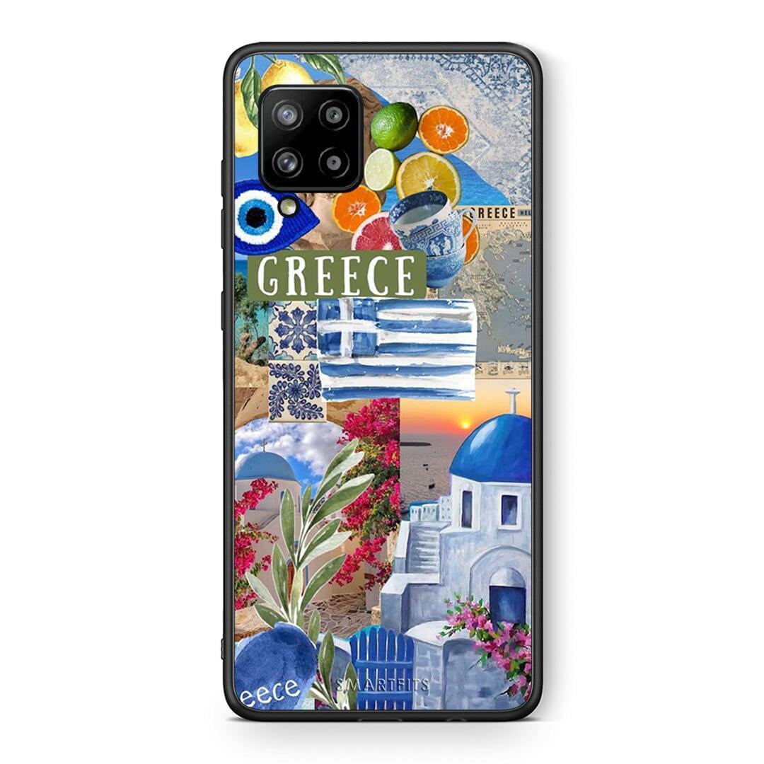 Θήκη Samsung Galaxy A42 All Greek από τη Smartfits με σχέδιο στο πίσω μέρος και μαύρο περίβλημα | Samsung Galaxy A42 All Greek case with colorful back and black bezels