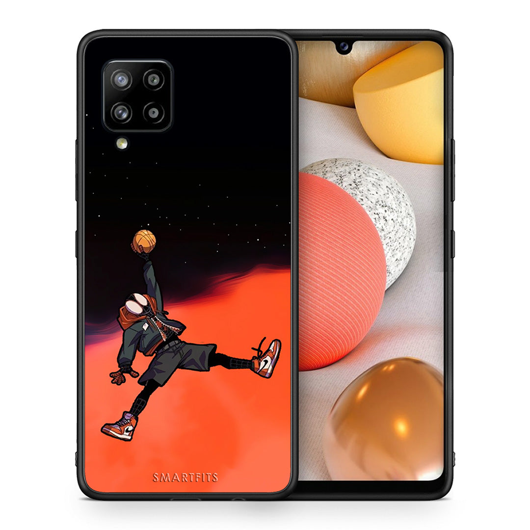 Θήκη Samsung Galaxy A42 Basketball Hero από τη Smartfits με σχέδιο στο πίσω μέρος και μαύρο περίβλημα | Samsung Galaxy A42 Basketball Hero case with colorful back and black bezels