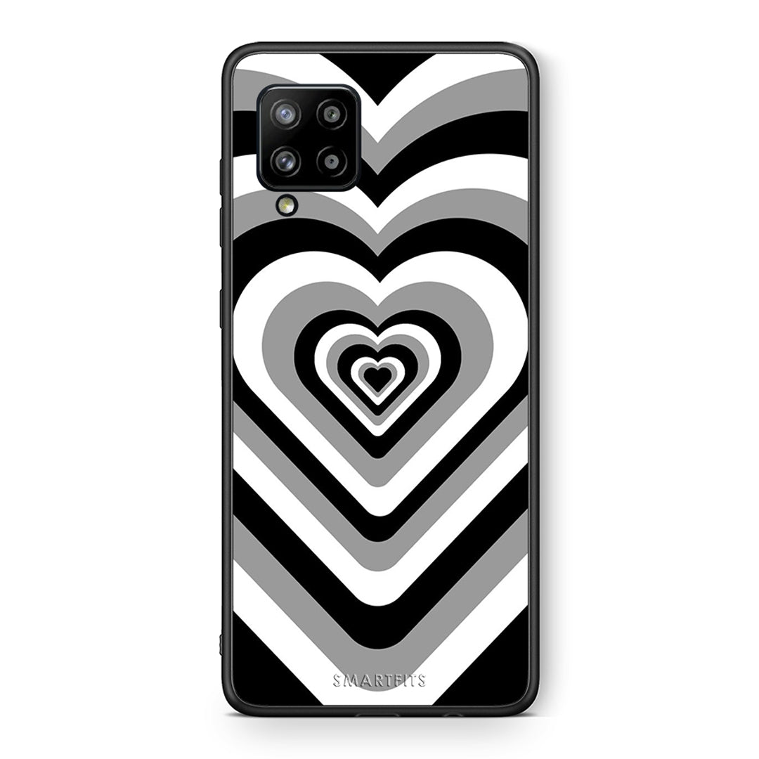 Θήκη Samsung Galaxy A42 Black Hearts από τη Smartfits με σχέδιο στο πίσω μέρος και μαύρο περίβλημα | Samsung Galaxy A42 Black Hearts case with colorful back and black bezels