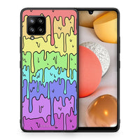 Thumbnail for Θήκη Samsung Galaxy A42 Melting Rainbow από τη Smartfits με σχέδιο στο πίσω μέρος και μαύρο περίβλημα | Samsung Galaxy A42 Melting Rainbow case with colorful back and black bezels
