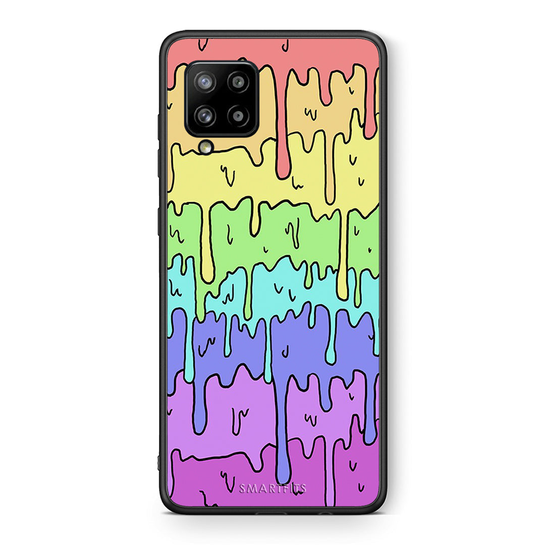 Θήκη Samsung Galaxy A42 Melting Rainbow από τη Smartfits με σχέδιο στο πίσω μέρος και μαύρο περίβλημα | Samsung Galaxy A42 Melting Rainbow case with colorful back and black bezels