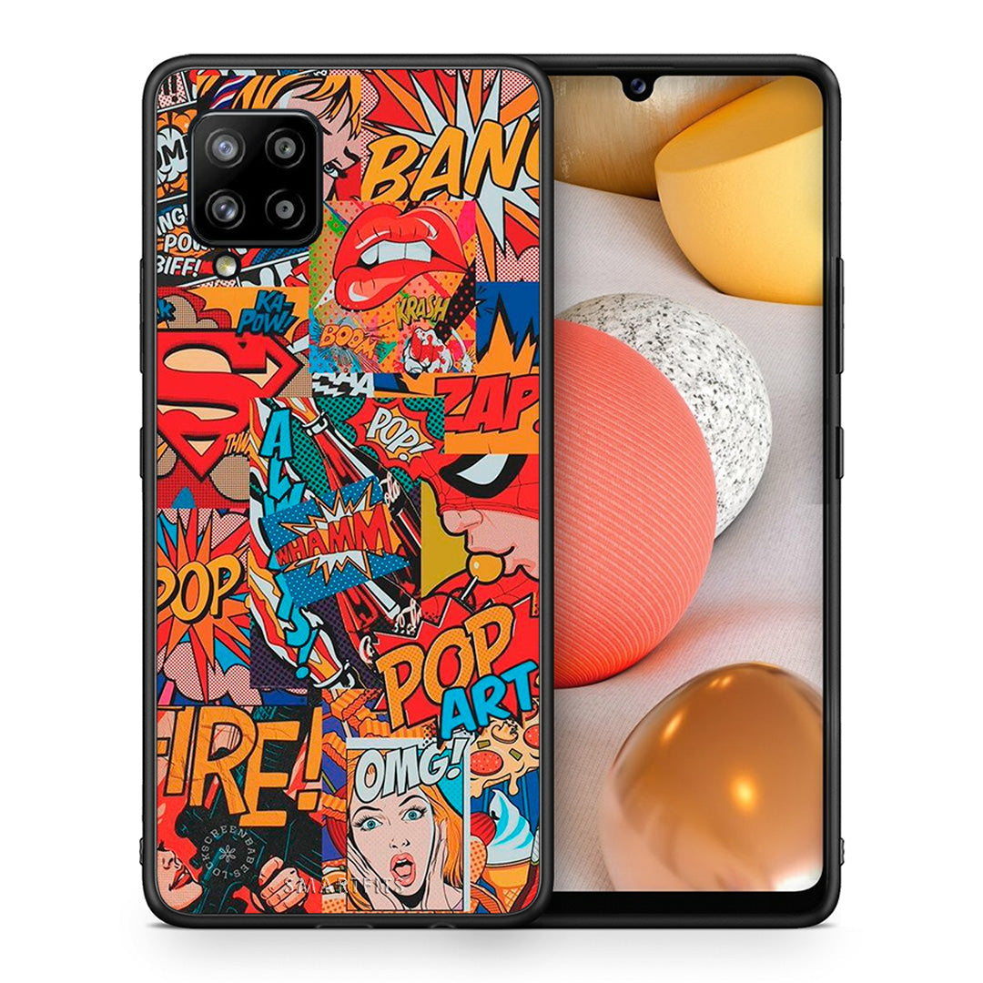 Θήκη Samsung Galaxy A42 PopArt OMG από τη Smartfits με σχέδιο στο πίσω μέρος και μαύρο περίβλημα | Samsung Galaxy A42 PopArt OMG case with colorful back and black bezels