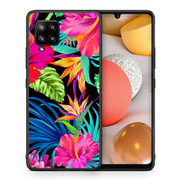 Thumbnail for Θήκη Samsung Galaxy A42 Tropical Flowers από τη Smartfits με σχέδιο στο πίσω μέρος και μαύρο περίβλημα | Samsung Galaxy A42 Tropical Flowers case with colorful back and black bezels