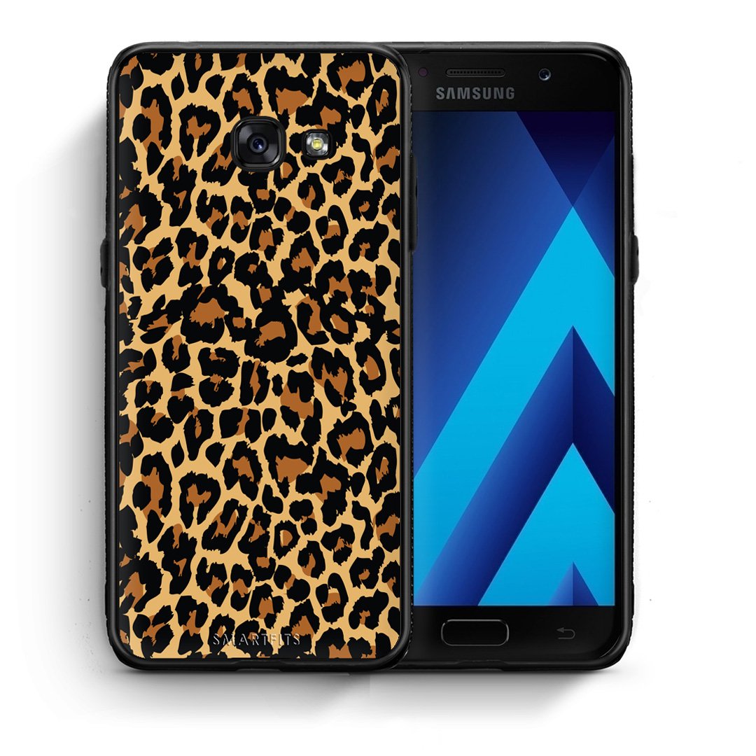 Θήκη Samsung A5 2017 Leopard Animal από τη Smartfits με σχέδιο στο πίσω μέρος και μαύρο περίβλημα | Samsung A5 2017 Leopard Animal case with colorful back and black bezels