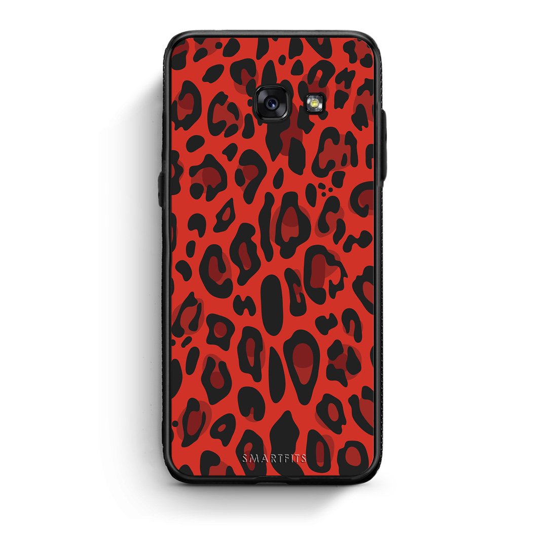 4 - Samsung A5 2017 Red Leopard Animal case, cover, bumper
