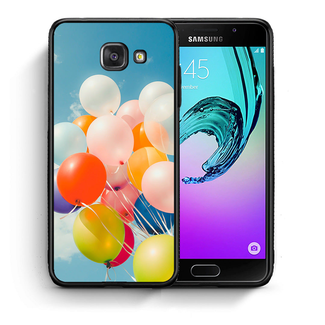 Θήκη Samsung A5 2017 Colorful Balloons από τη Smartfits με σχέδιο στο πίσω μέρος και μαύρο περίβλημα | Samsung A5 2017 Colorful Balloons case with colorful back and black bezels