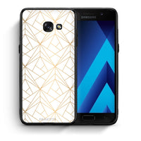 Thumbnail for Θήκη Samsung A5 2017 Luxury White Geometric από τη Smartfits με σχέδιο στο πίσω μέρος και μαύρο περίβλημα | Samsung A5 2017 Luxury White Geometric case with colorful back and black bezels