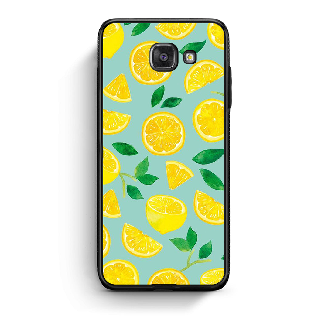Samsung A5 2017 Lemons θήκη από τη Smartfits με σχέδιο στο πίσω μέρος και μαύρο περίβλημα | Smartphone case with colorful back and black bezels by Smartfits