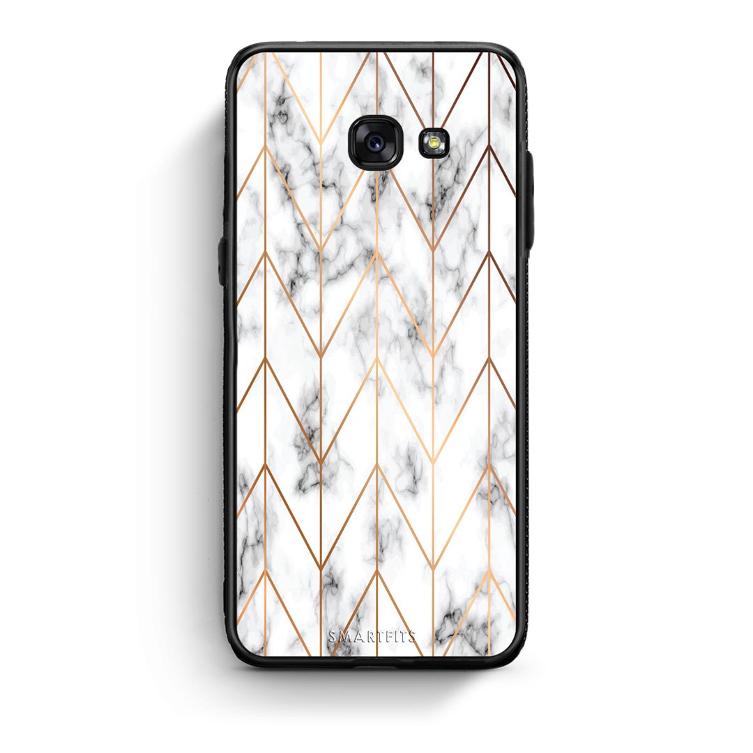 44 - Samsung A5 2017 Gold Geometric Marble case, cover, bumper