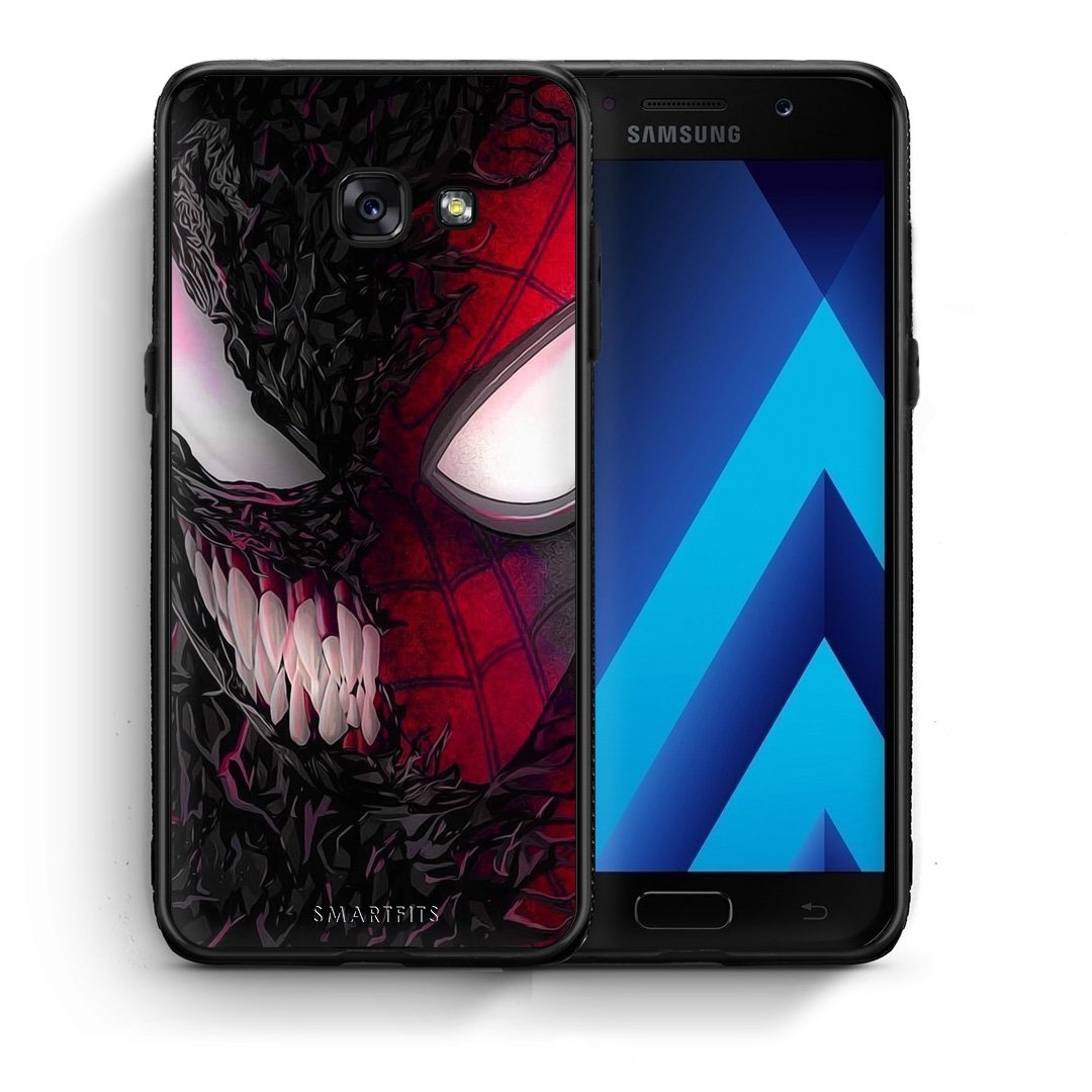 Θήκη Samsung A5 2017 SpiderVenom PopArt από τη Smartfits με σχέδιο στο πίσω μέρος και μαύρο περίβλημα | Samsung A5 2017 SpiderVenom PopArt case with colorful back and black bezels