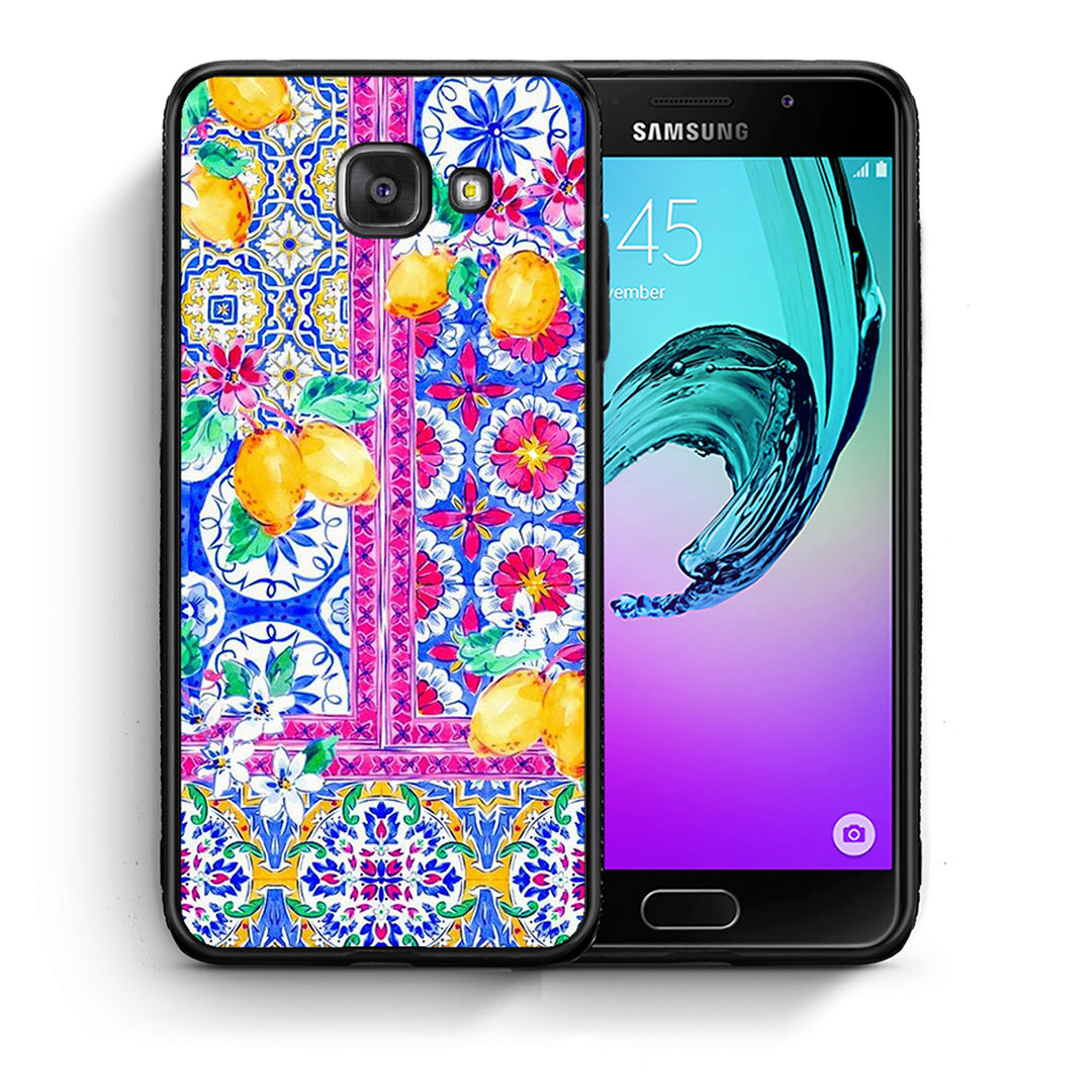 Θήκη Samsung A5 2017 Retro Spring από τη Smartfits με σχέδιο στο πίσω μέρος και μαύρο περίβλημα | Samsung A5 2017 Retro Spring case with colorful back and black bezels