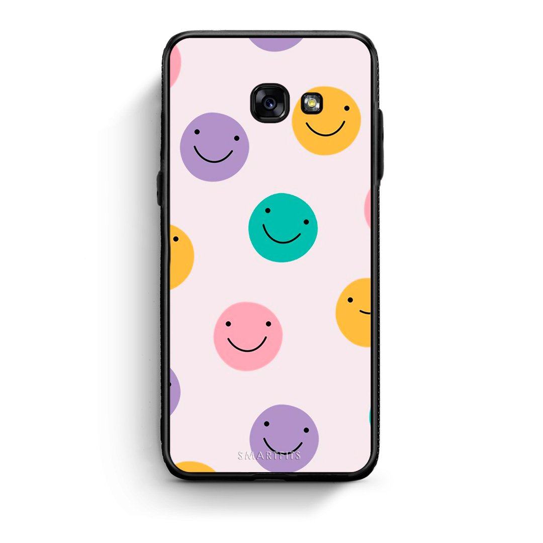 Samsung A5 2017 Smiley Faces θήκη από τη Smartfits με σχέδιο στο πίσω μέρος και μαύρο περίβλημα | Smartphone case with colorful back and black bezels by Smartfits
