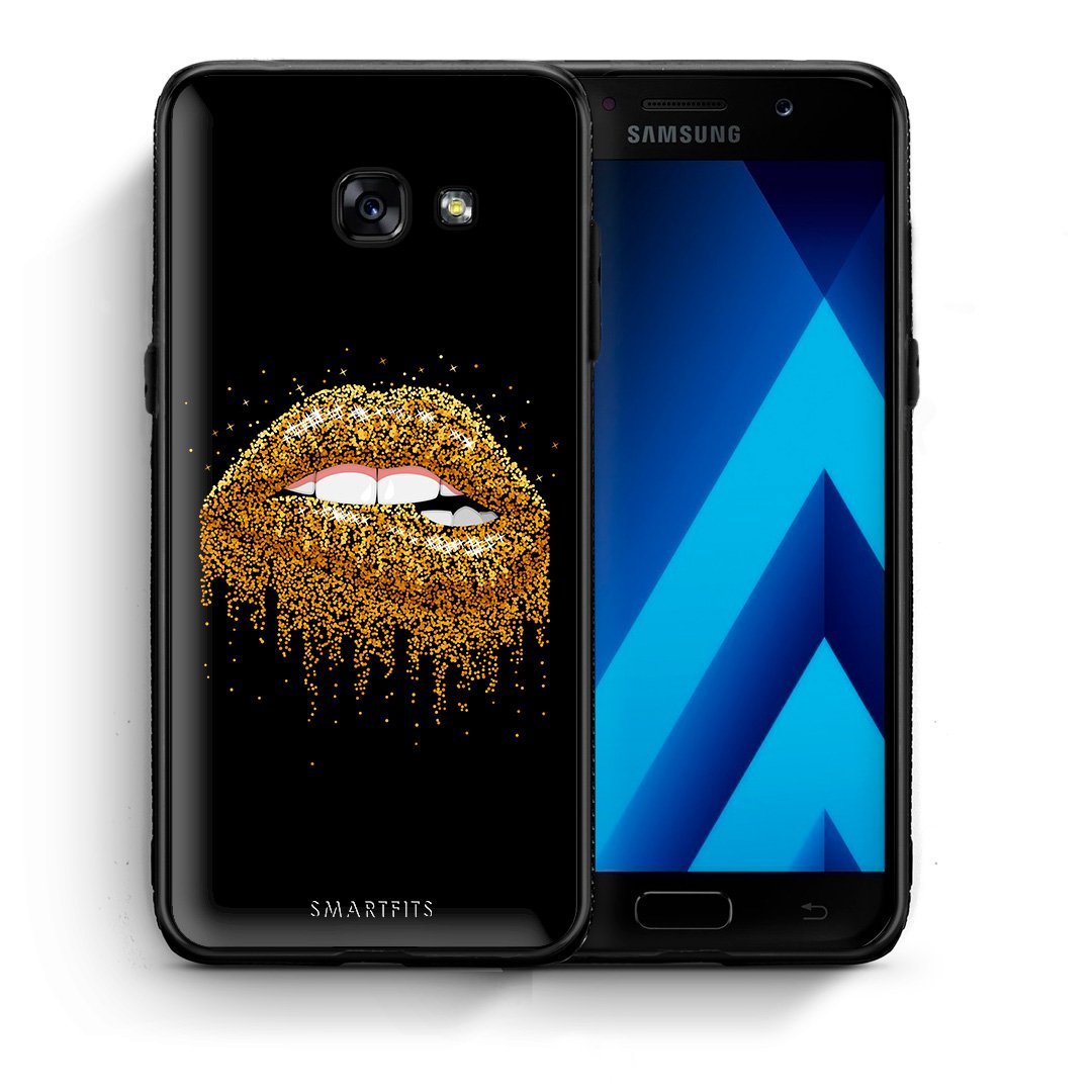 Θήκη Samsung A5 2017 Golden Valentine από τη Smartfits με σχέδιο στο πίσω μέρος και μαύρο περίβλημα | Samsung A5 2017 Golden Valentine case with colorful back and black bezels