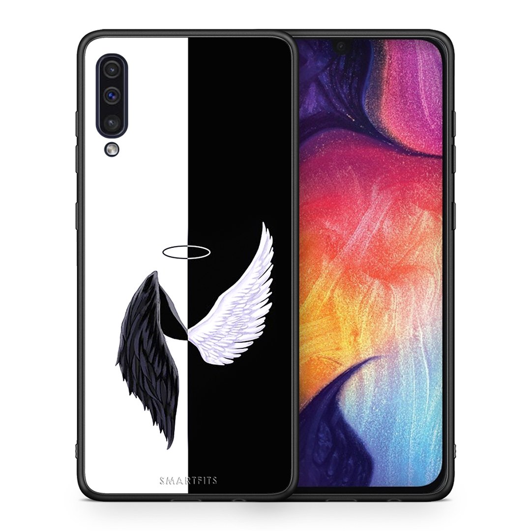 Θήκη Samsung A50/A30s Angels Demons από τη Smartfits με σχέδιο στο πίσω μέρος και μαύρο περίβλημα | Samsung A50/A30s Angels Demons case with colorful back and black bezels