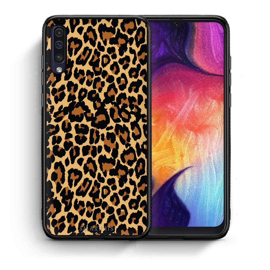 Θήκη Samsung A50/A30s Leopard Animal από τη Smartfits με σχέδιο στο πίσω μέρος και μαύρο περίβλημα | Samsung A50/A30s Leopard Animal case with colorful back and black bezels