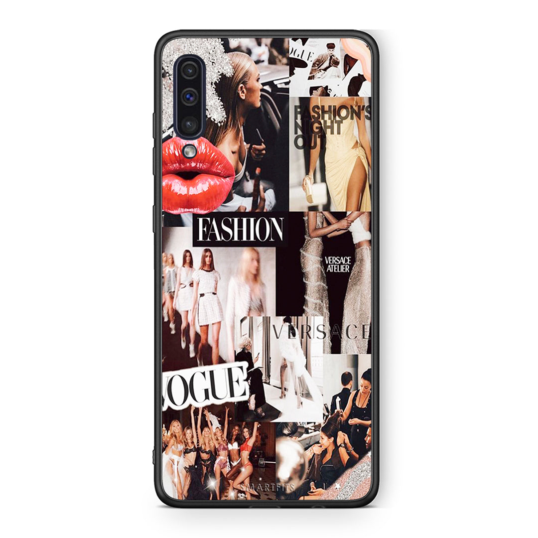 samsung a50 Collage Fashion Θήκη Αγίου Βαλεντίνου από τη Smartfits με σχέδιο στο πίσω μέρος και μαύρο περίβλημα | Smartphone case with colorful back and black bezels by Smartfits