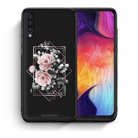 Thumbnail for Θήκη Samsung A50/A30s Frame Flower από τη Smartfits με σχέδιο στο πίσω μέρος και μαύρο περίβλημα | Samsung A50/A30s Frame Flower case with colorful back and black bezels