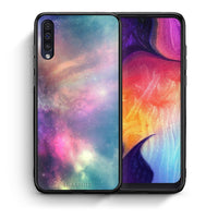 Thumbnail for Θήκη Samsung A50/A30s Rainbow Galaxy από τη Smartfits με σχέδιο στο πίσω μέρος και μαύρο περίβλημα | Samsung A50/A30s Rainbow Galaxy case with colorful back and black bezels