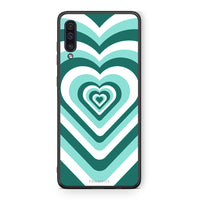 Thumbnail for samsung a50 Green Hearts θήκη από τη Smartfits με σχέδιο στο πίσω μέρος και μαύρο περίβλημα | Smartphone case with colorful back and black bezels by Smartfits