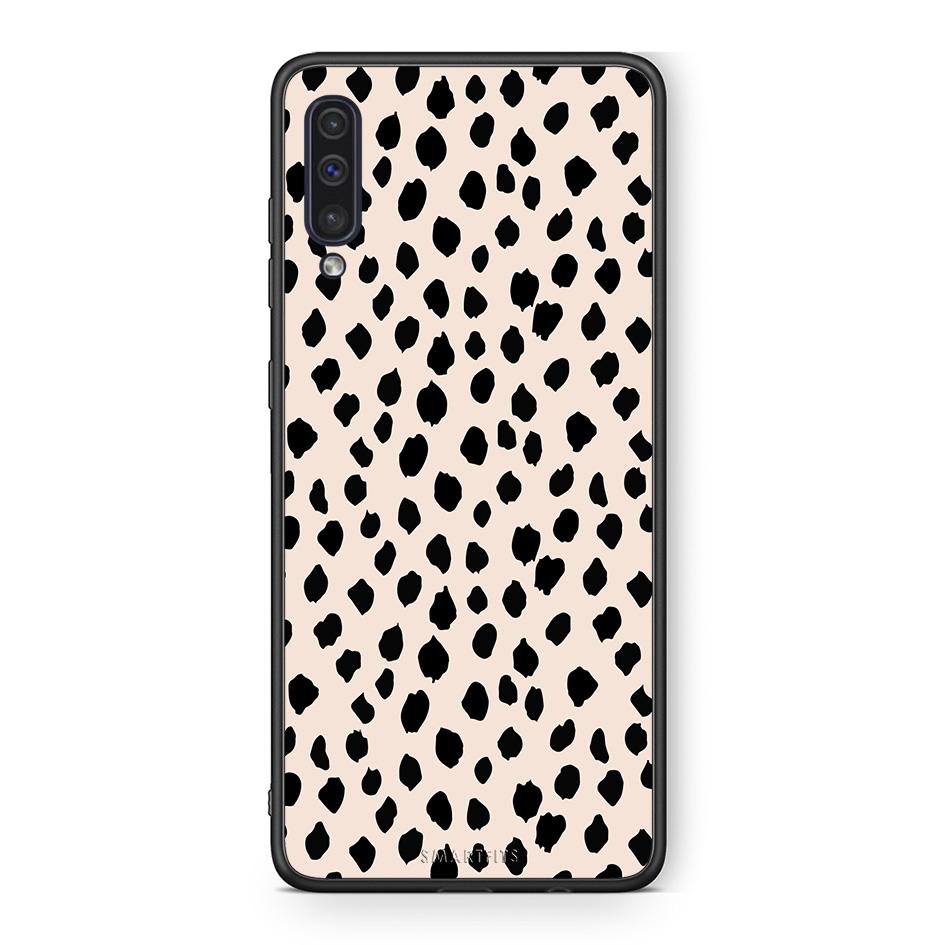 samsung a50 New Polka Dots θήκη από τη Smartfits με σχέδιο στο πίσω μέρος και μαύρο περίβλημα | Smartphone case with colorful back and black bezels by Smartfits