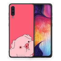 Thumbnail for Θήκη Αγίου Βαλεντίνου Samsung A50 / A30s Pig Love 1 από τη Smartfits με σχέδιο στο πίσω μέρος και μαύρο περίβλημα | Samsung A50 / A30s Pig Love 1 case with colorful back and black bezels