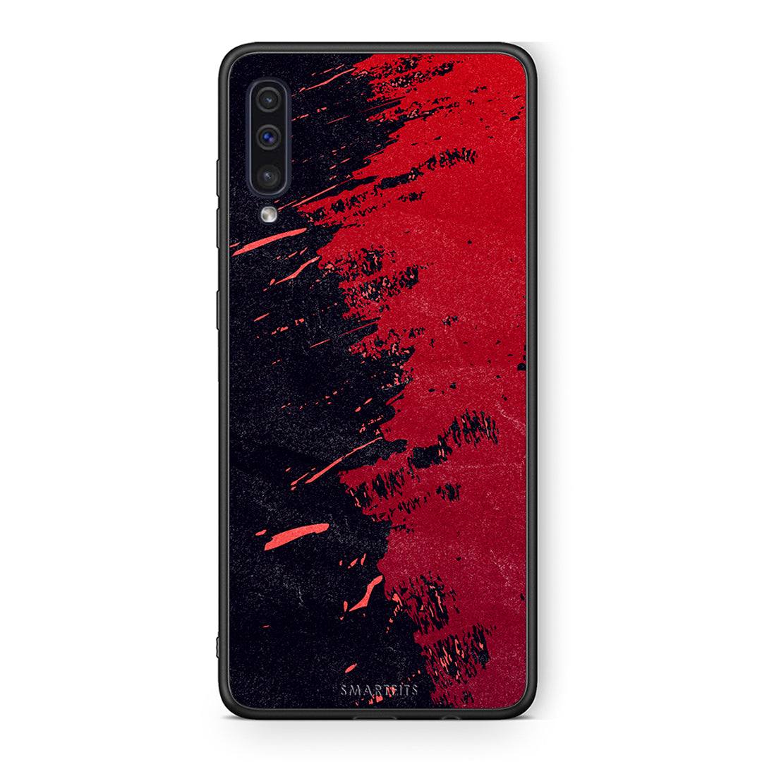 samsung a50 Red Paint Θήκη Αγίου Βαλεντίνου από τη Smartfits με σχέδιο στο πίσω μέρος και μαύρο περίβλημα | Smartphone case with colorful back and black bezels by Smartfits