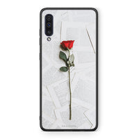 Thumbnail for samsung a50 Red Rose θήκη από τη Smartfits με σχέδιο στο πίσω μέρος και μαύρο περίβλημα | Smartphone case with colorful back and black bezels by Smartfits