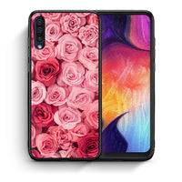 Thumbnail for Θήκη Samsung A50/A30s RoseGarden Valentine από τη Smartfits με σχέδιο στο πίσω μέρος και μαύρο περίβλημα | Samsung A50/A30s RoseGarden Valentine case with colorful back and black bezels