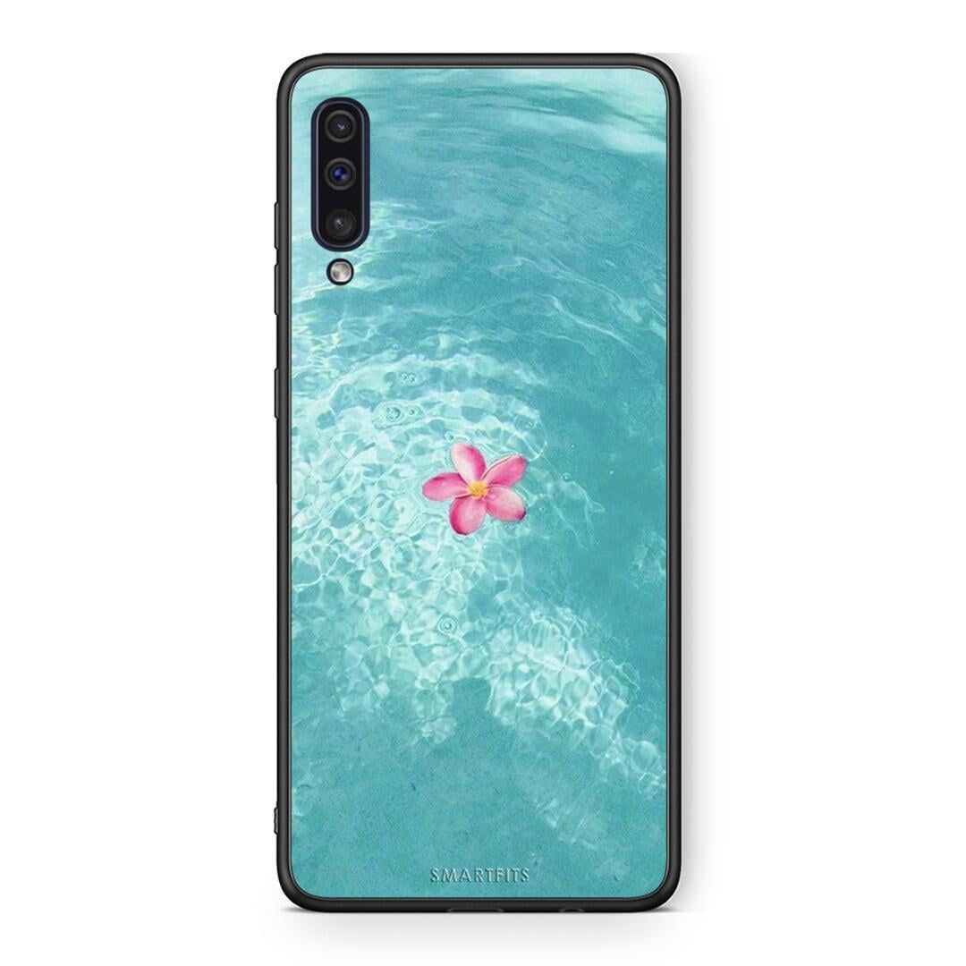 samsung a50 Water Flower Θήκη από τη Smartfits με σχέδιο στο πίσω μέρος και μαύρο περίβλημα | Smartphone case with colorful back and black bezels by Smartfits