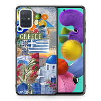 Thumbnail for Θήκη Samsung A51 All Greek από τη Smartfits με σχέδιο στο πίσω μέρος και μαύρο περίβλημα | Samsung A51 All Greek case with colorful back and black bezels