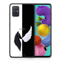 Thumbnail for Θήκη Samsung A51 Angels Demons από τη Smartfits με σχέδιο στο πίσω μέρος και μαύρο περίβλημα | Samsung A51 Angels Demons case with colorful back and black bezels