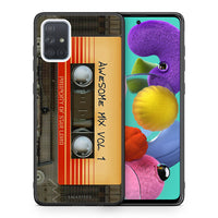 Thumbnail for Θήκη Samsung A51 Awesome Mix από τη Smartfits με σχέδιο στο πίσω μέρος και μαύρο περίβλημα | Samsung A51 Awesome Mix case with colorful back and black bezels