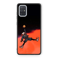 Thumbnail for Samsung A71 Basketball Hero θήκη από τη Smartfits με σχέδιο στο πίσω μέρος και μαύρο περίβλημα | Smartphone case with colorful back and black bezels by Smartfits