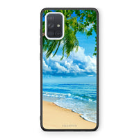 Thumbnail for Samsung A71 Beautiful Beach θήκη από τη Smartfits με σχέδιο στο πίσω μέρος και μαύρο περίβλημα | Smartphone case with colorful back and black bezels by Smartfits